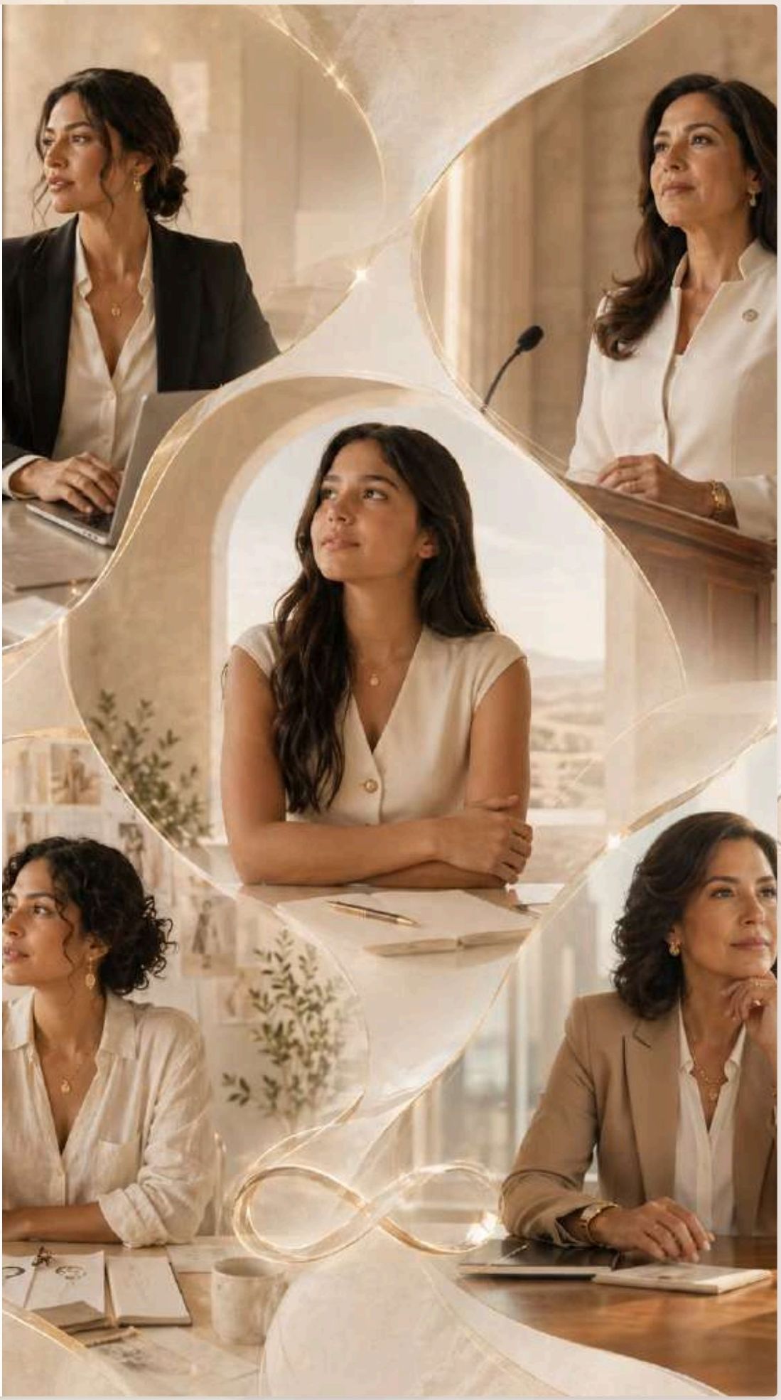 Mujeres líderes en distintos contextos profesionales